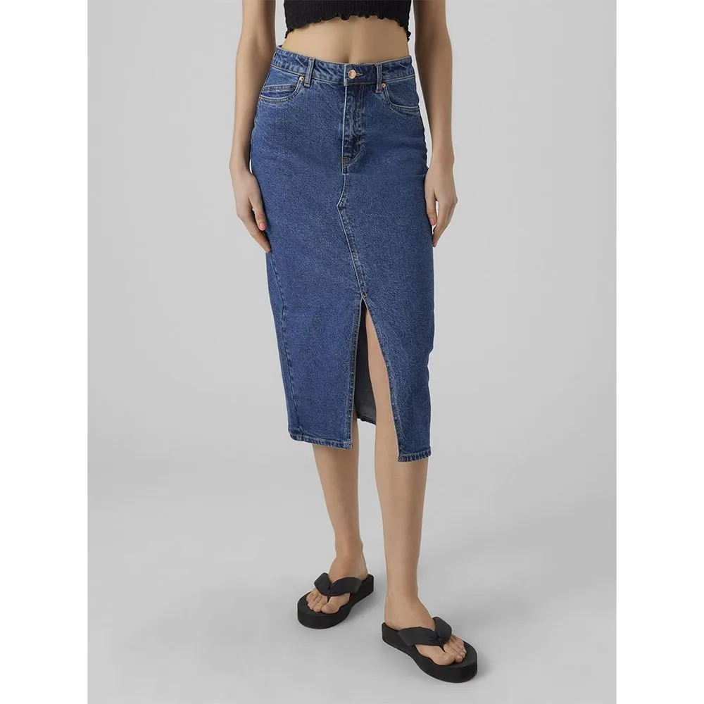 

Юбка Vero Moda Veri Denim, синий