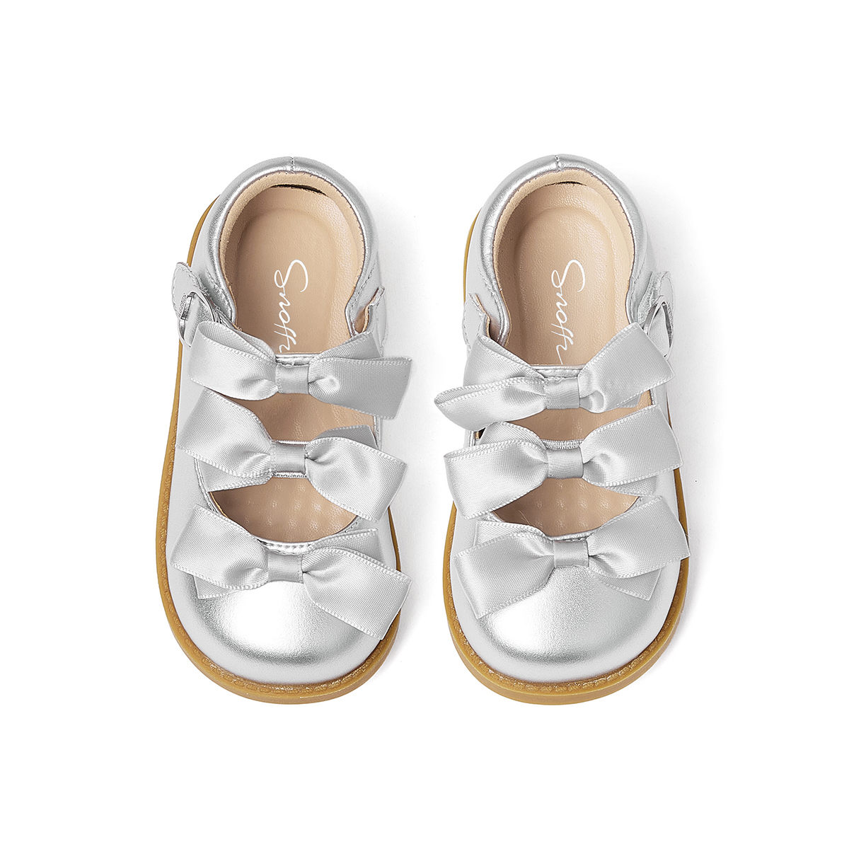 Детская кожаная обувь Princess Collection Breathable Balance Snoffy, серебряный — фото 3