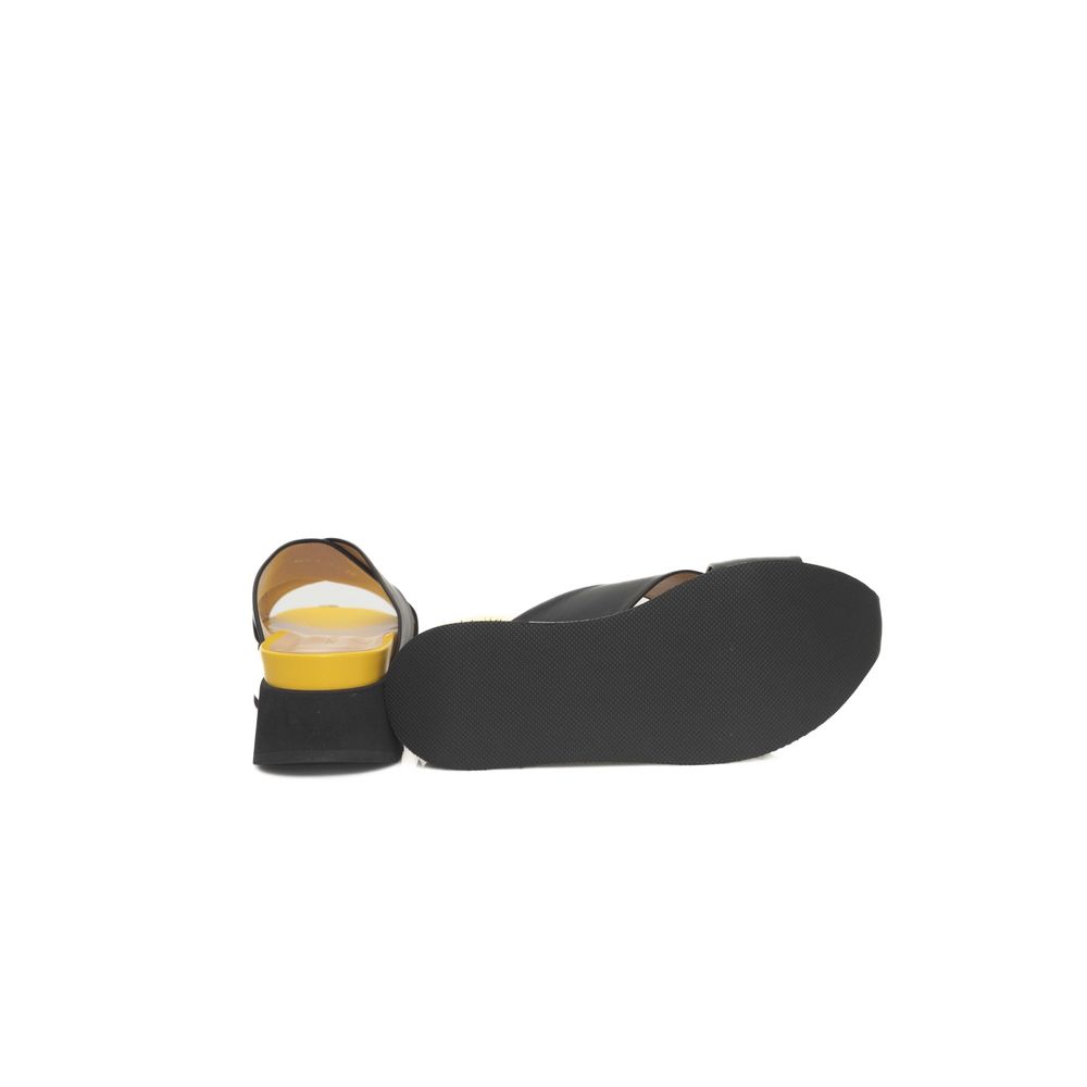 Cerruti 1881 Calfskin Women Women's Sandal, черный — фото 4