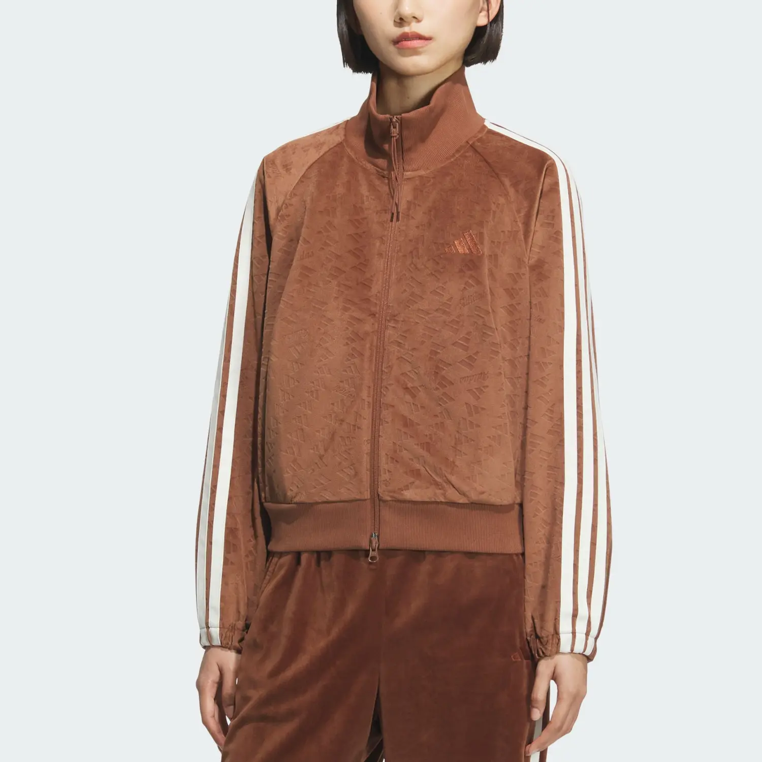 Adidas Вельветовая куртка женская, Soft Brown/Jade White — фото 3