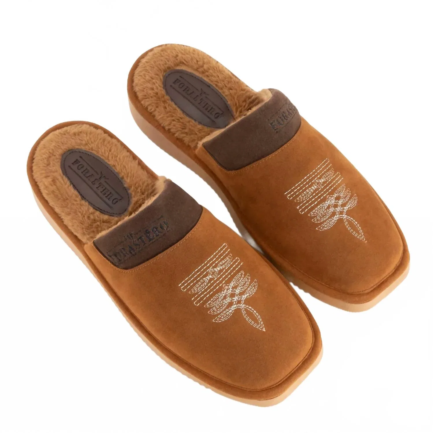 Forastero Men's Cushioned Slippers In Brown — фото 4
