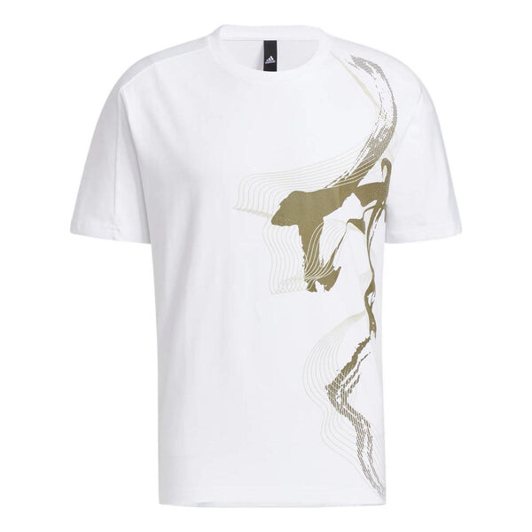 

Футболка adidas Wj Gfx Story Casual Breathable Round Neck Sports Short Sleeve White, мультиколор
