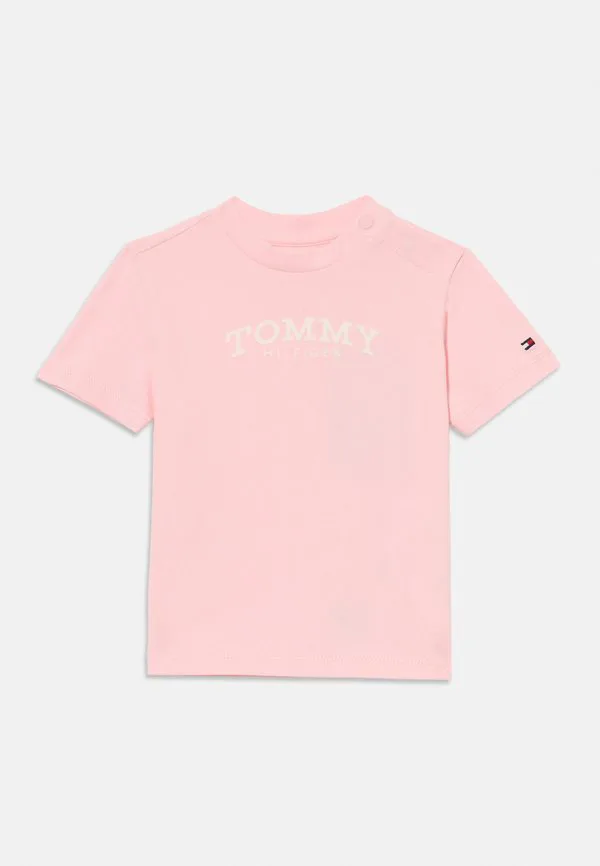 Футболка с текстурированным логотипом Tommy Hilfiger, Duchess Pink