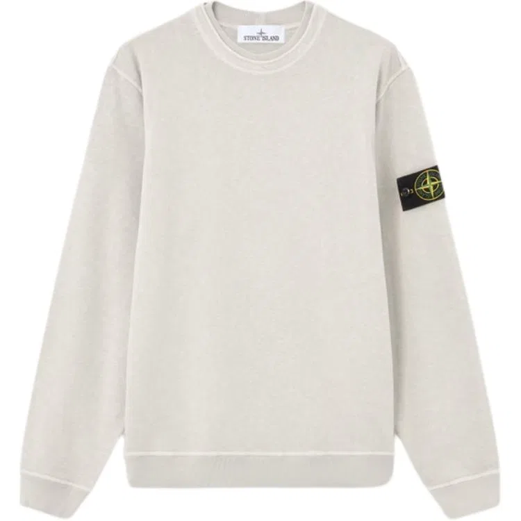 Свитшот с логотипом Stone Island Pearl Gray