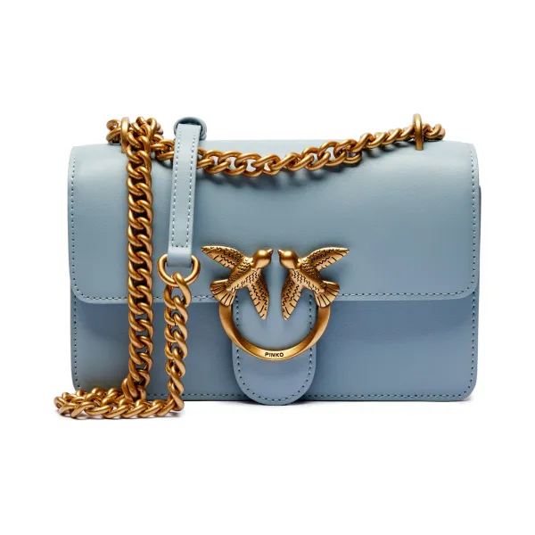 

Миниатюрная кожаная сумка через плечо Love one Pinko, синий