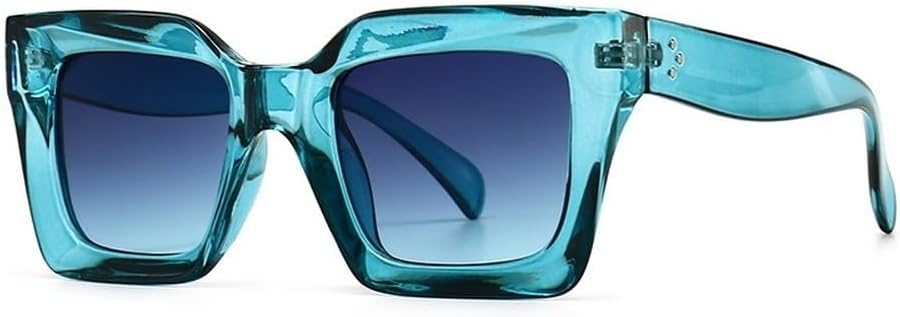 

Ретро-солнцезащитные очки «кошачий глаз» для женщин, модные сине-фиолетовые квадратные солнцезащитные очки для мужчин и женщин, защита от УФ-излучения UV400, очки для маникюра SKFGNX, Cyan Blue Gradient