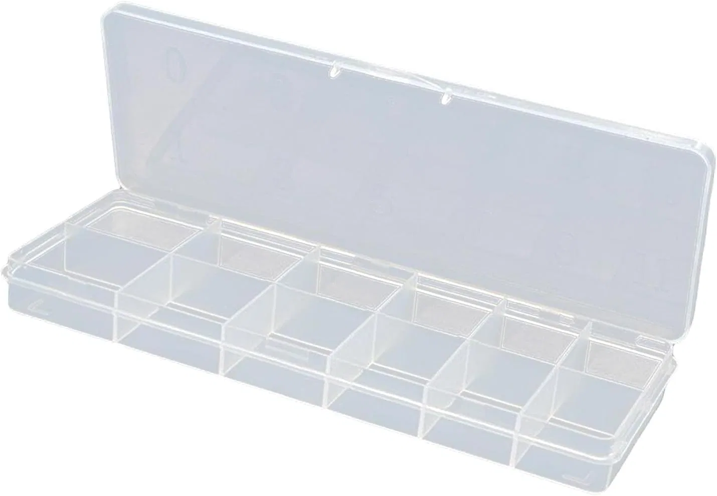 Органайзер для типсов на 12 отделений, прозрачный, 18.4 x 6.7 x 2 см Leisurealeaneag, Transparent, 18.4 X 6.7 X 2 Cm — фото 2