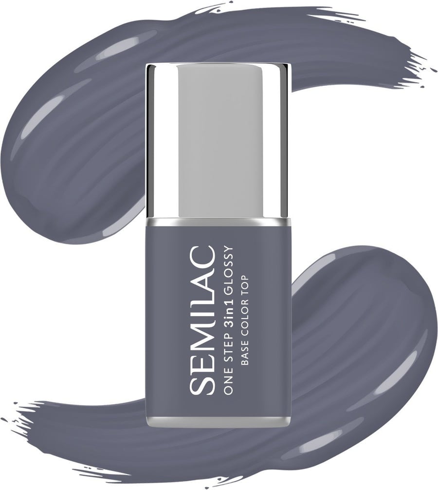 

SEMILAC One Step Glossy 3in1 Hybrid Nail Polish S185 Stone Grey 7 мл