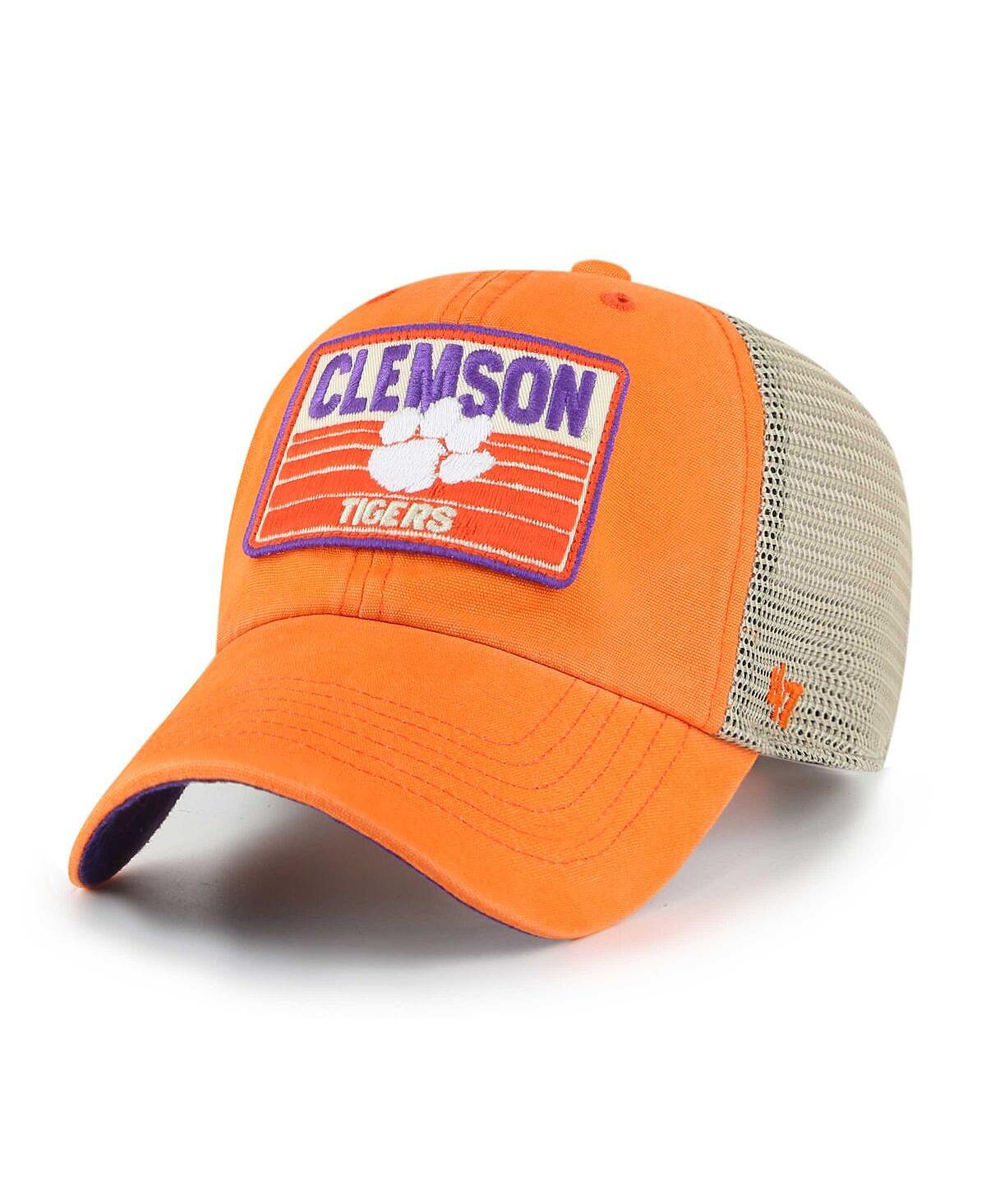 

Мужская оранжевая кепка Clemson Tigers Four Stroke Clean Up Trucker Snapback '47 Brand