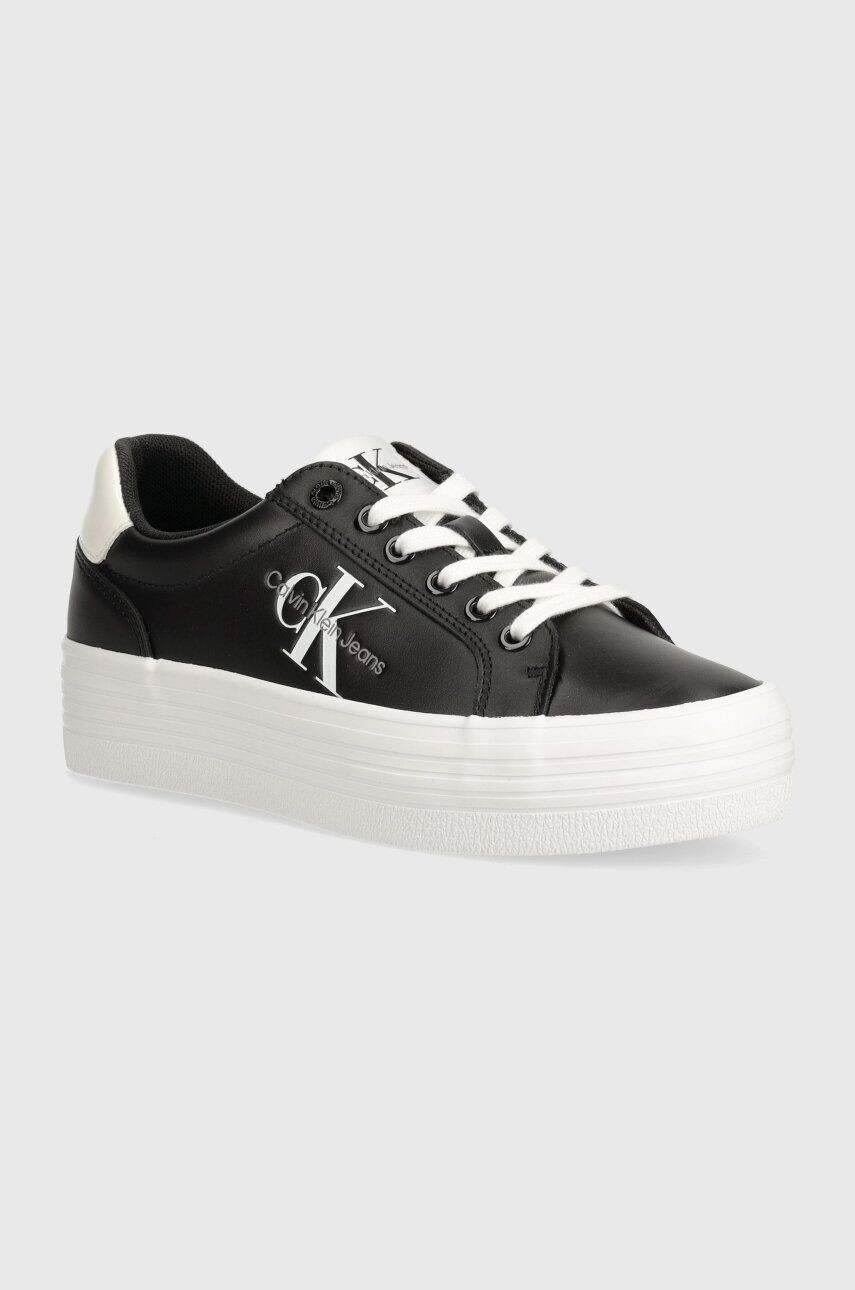 

Кожаные кроссовки Calvin Klein Jeans VULC FLATFORM LACEUP LTH, черный