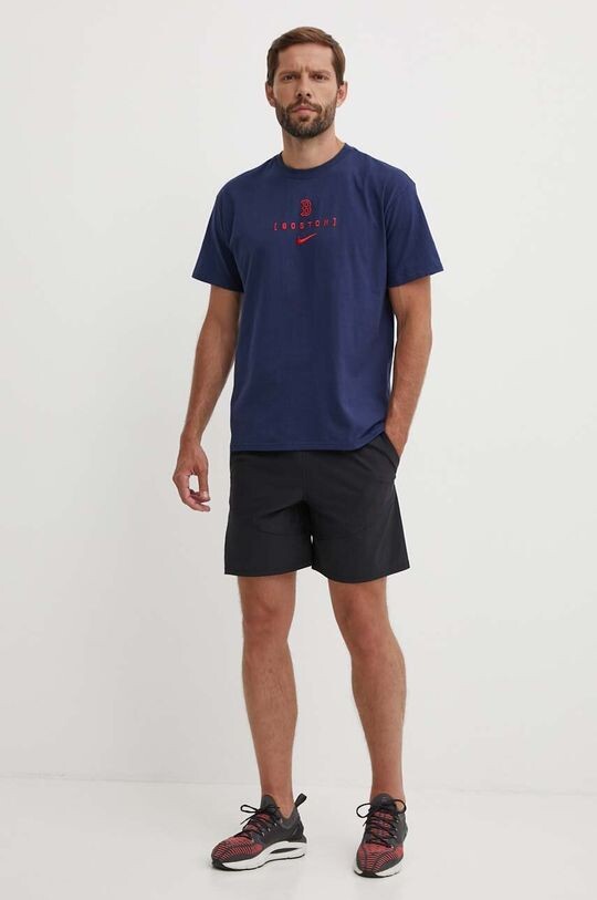 

Хлопковая футболка Boston Red Sox Nike, темно-синий