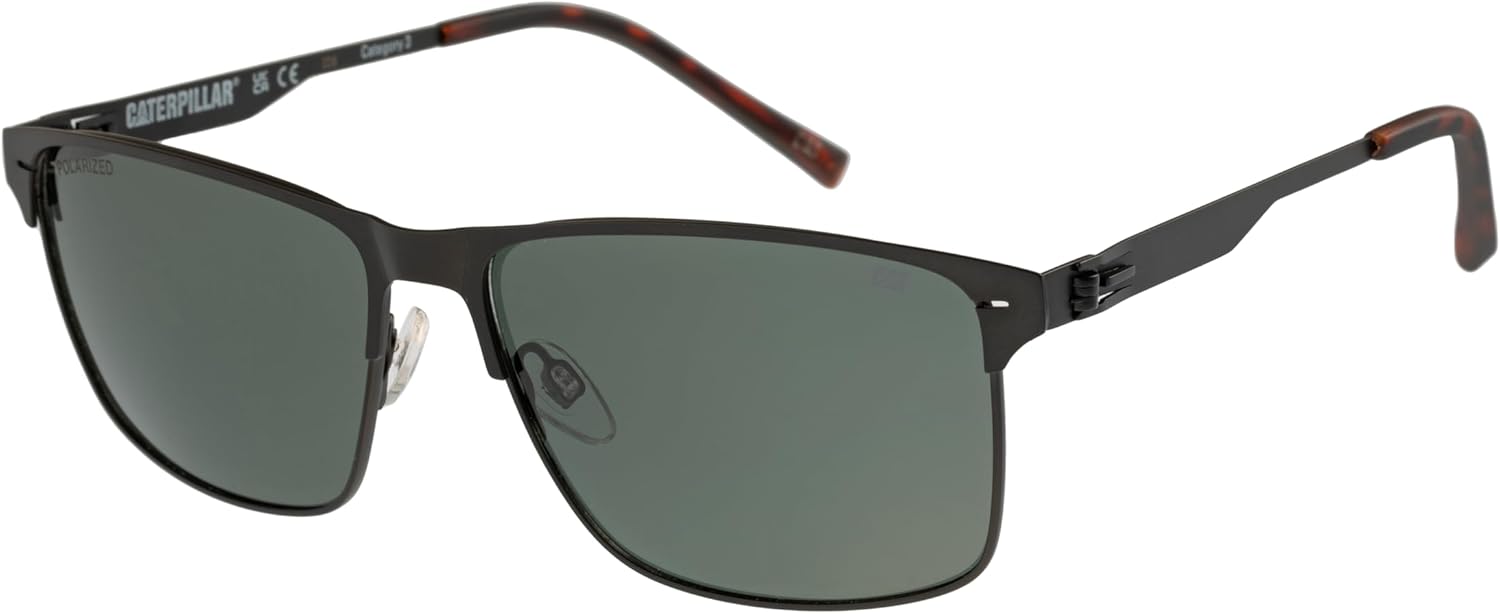 

CAT Precision 8512 мужские поляризованные квадратные солнцезащитные очки, 59 мм, матовый черный