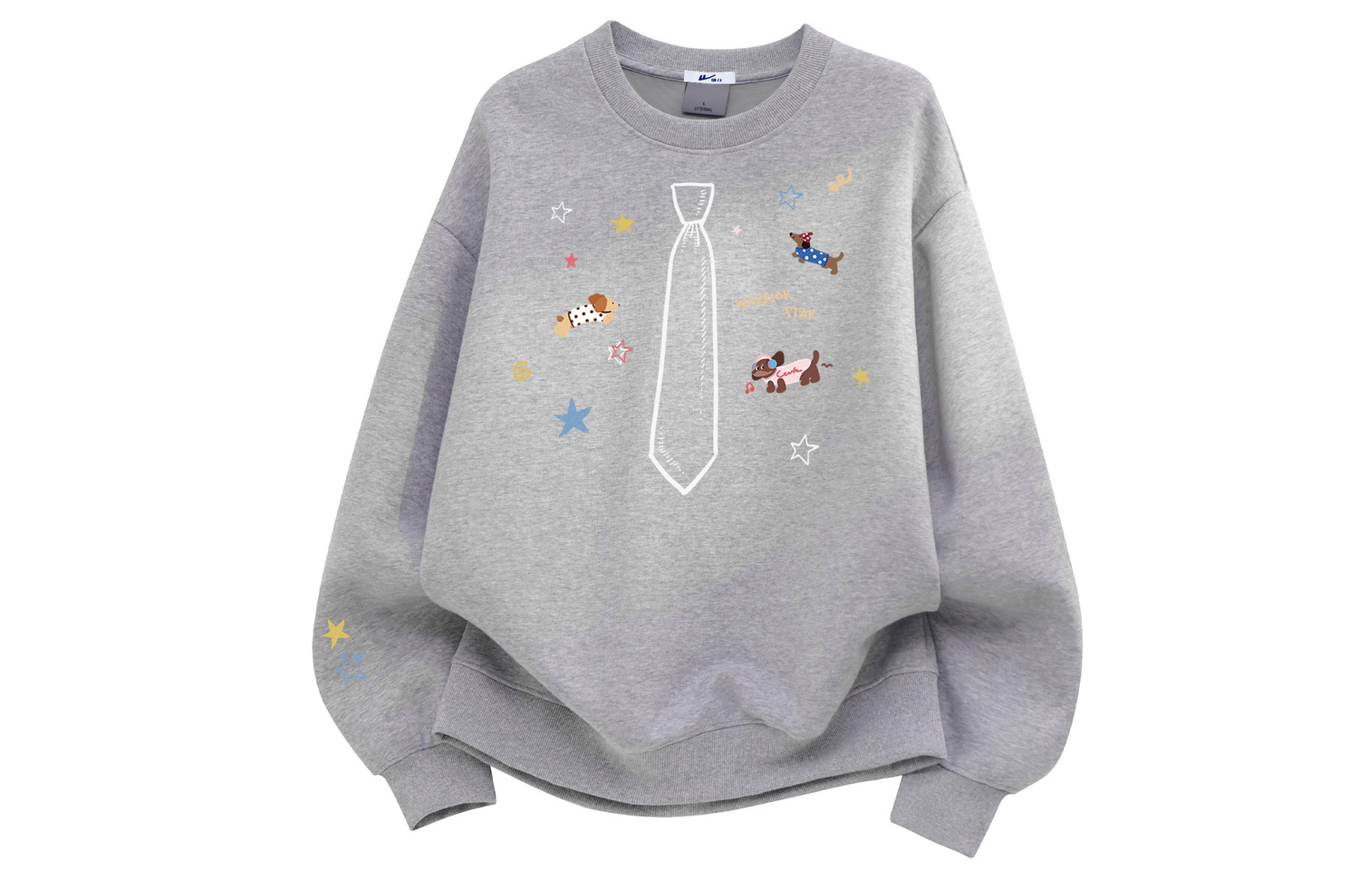 

Свитшот Women's Crew Neck Moderate Heavyweight WARRIOR, светло-серый fleece-lined