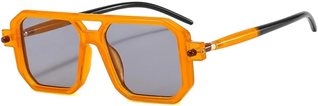 

Солнцезащитные очки с защитой UV400 | Двойная перемычка, градиентные линзы | для женщин и мужчин, для занятий спортом на открытом воздухе и вождения DSVIGF, Orange Light Gray