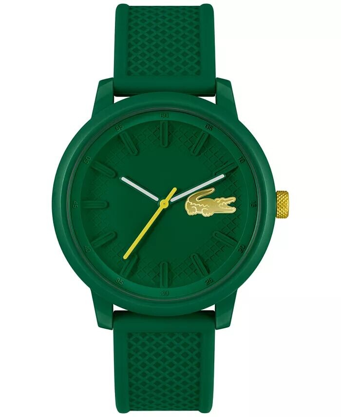 

Унисекс Л.12.12. Зеленый силиконовый ремешок для часов 48 мм Lacoste, зеленый