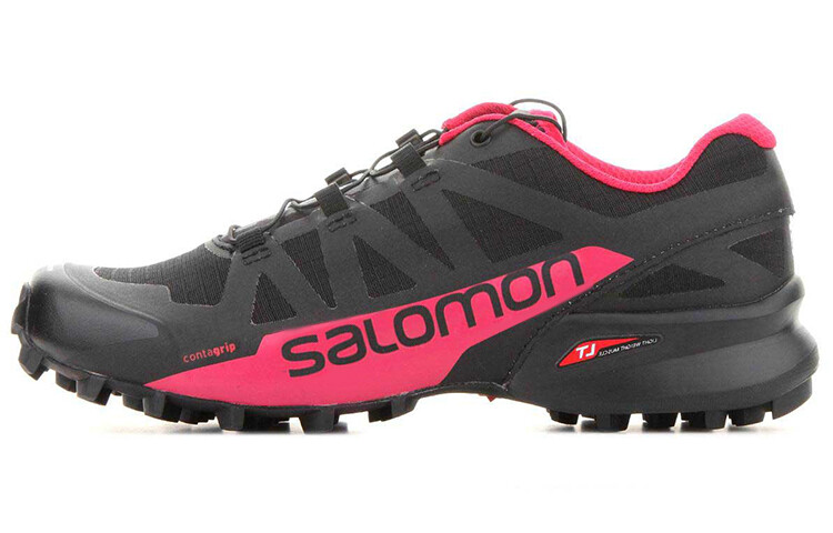 

Кроссовые походные ботинки женские с низким верхом, черные/пудровые Salomon