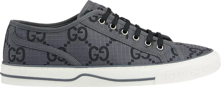 

Кроссовки Gucci Tennis 1977 'GG Monogram - Grey Black', серый