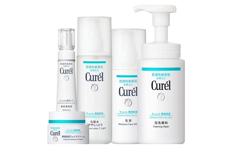 

Набор KERUN из пяти средств: очищающее средство, тоник, лосьон, крем, сыворотки Curél