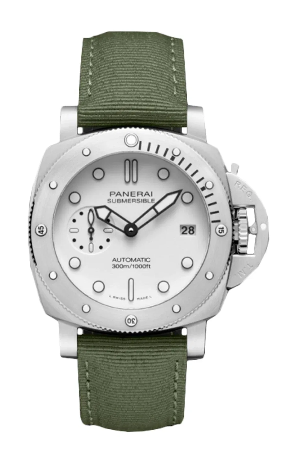 SUBMERSIBLE 42 ММ - ДВУХРЕМЕШКОВЫЕ - PAM01590 PANERAI, серебряный — фото 2
