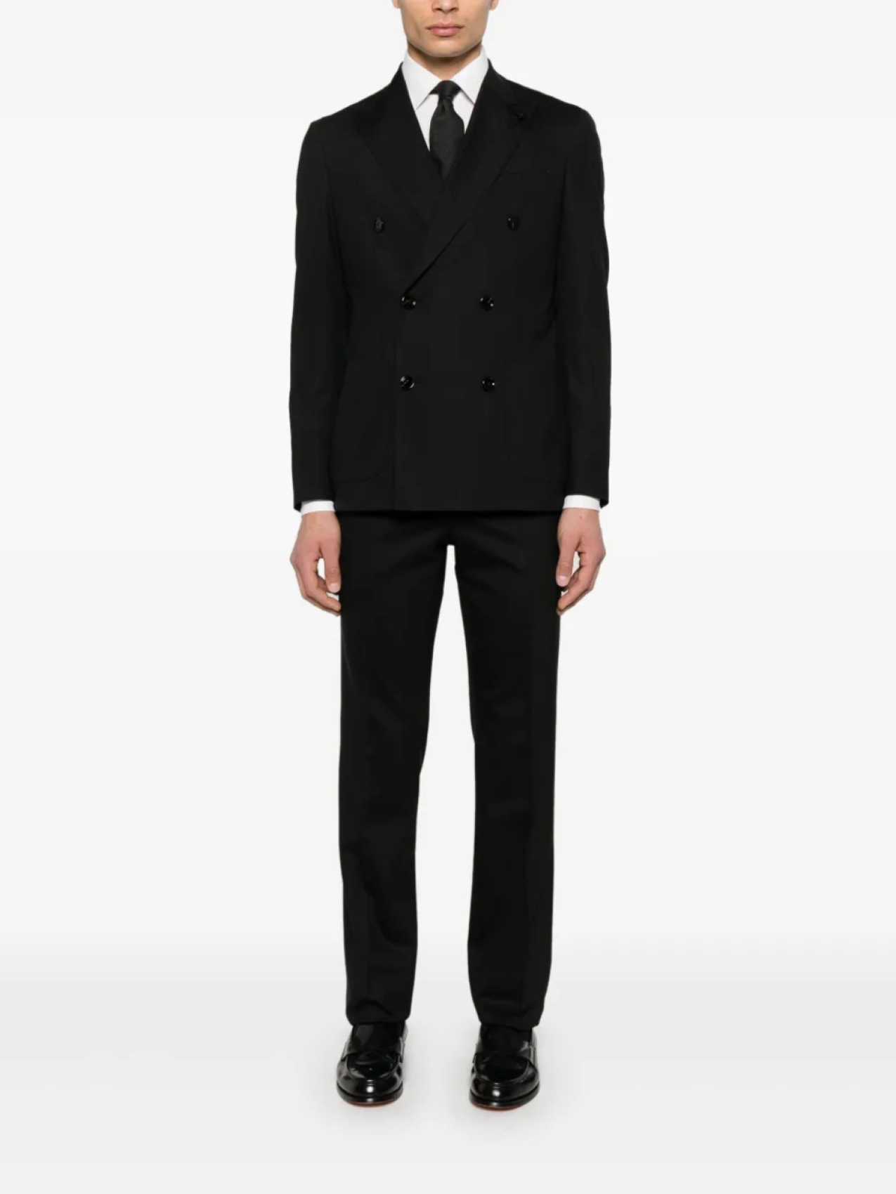 

Костюм с двубортным пиджаком Lardini, синий