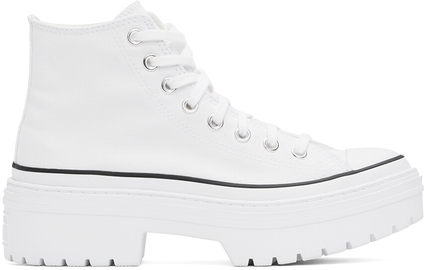 Белые кроссовки Chuck Taylor All Star с выступами на платформе Converse