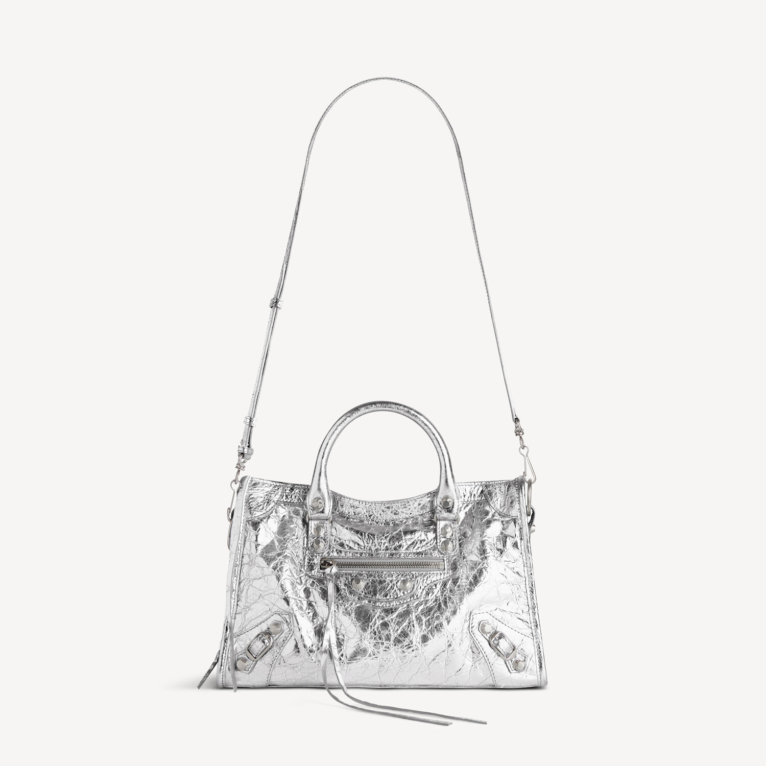 Женская сумка Le City Small в серебристом цвете BALENCIAGA, серебряный — фото 4