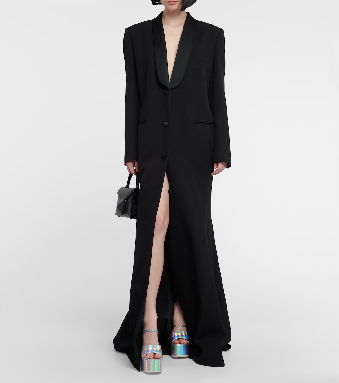 Босоножки на платформе с голографической графикой VLogo Valentino Garavani, серебряный — фото 2