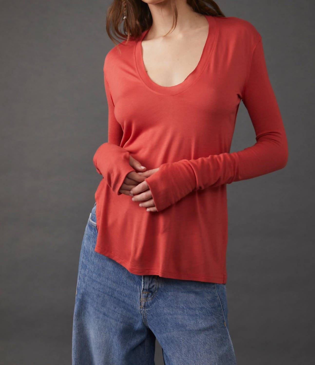 

Футболка женская Free People, цвет spiced brandy