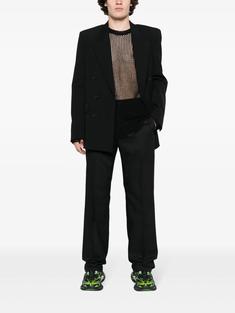 Прямые брюки с завышенной талией OFF-WHITE, черный — фото 2