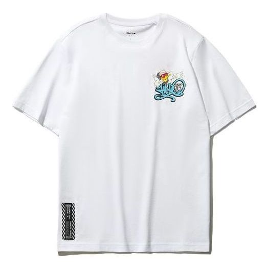 

Футболка Li-Ning x Disney Crossover Cartoon Printing Tee 'White Black', белый