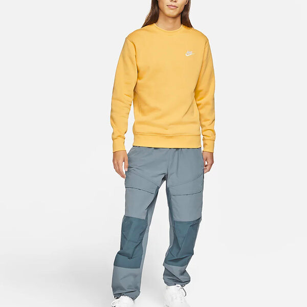 Толстовка Nike Sportswear Club Fleece Round Neck Pullover 'Bright Yellow', желтый — фото 4