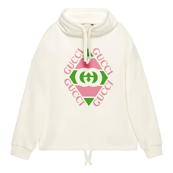 

Толстовка (WMNS) GUCCI vintage logo cotton sweatshirt 'White', белый