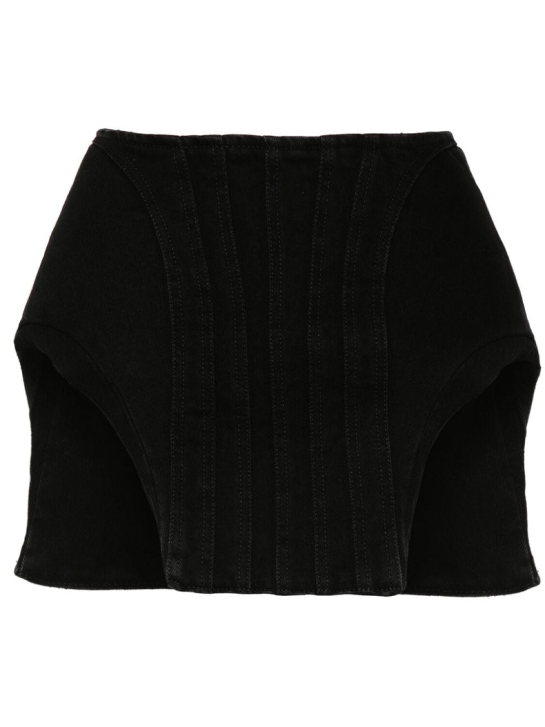 

Mugler мини-юбка из денима с подкладкой, черный