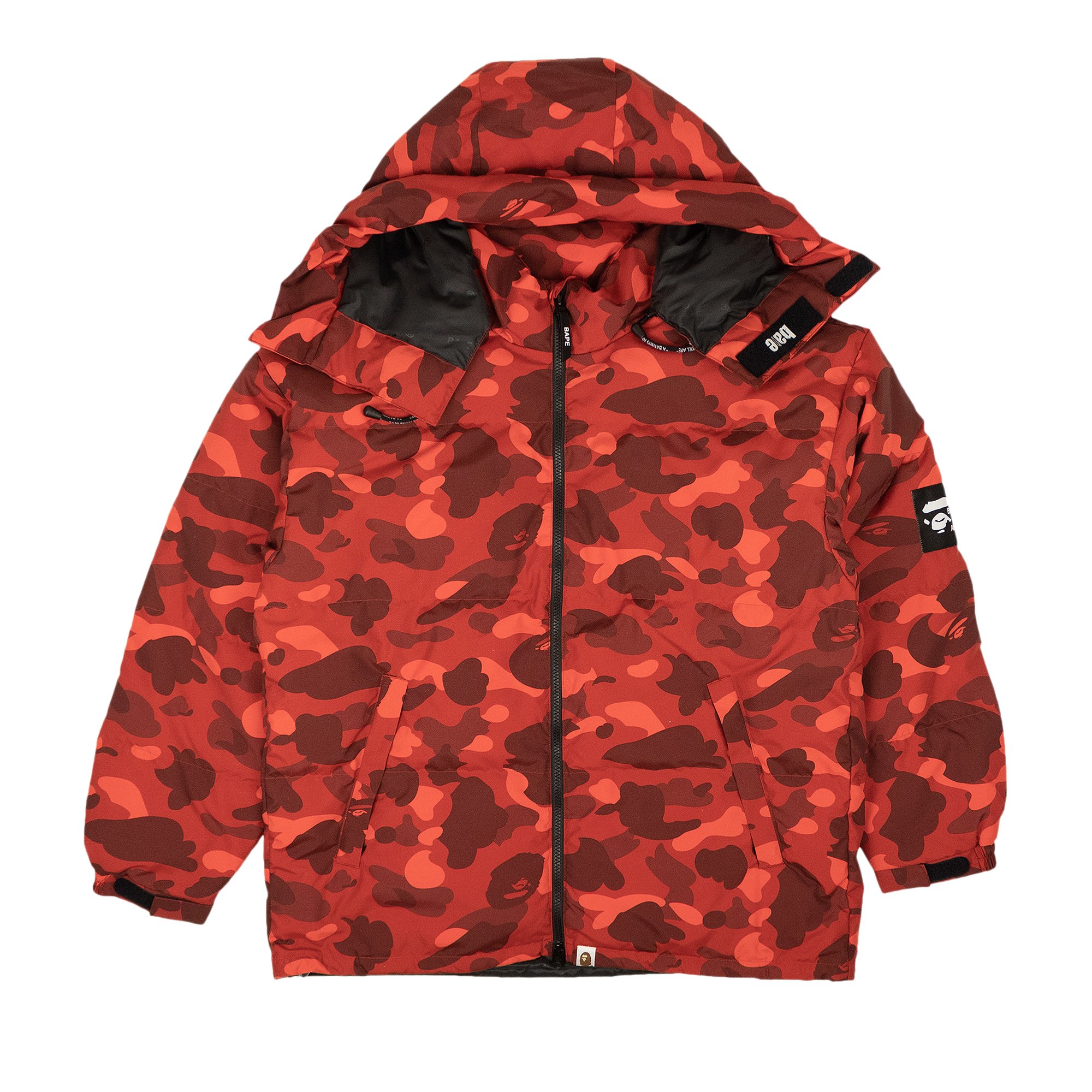 

Пуховик свободного кроя BAPE Color Camo, красный