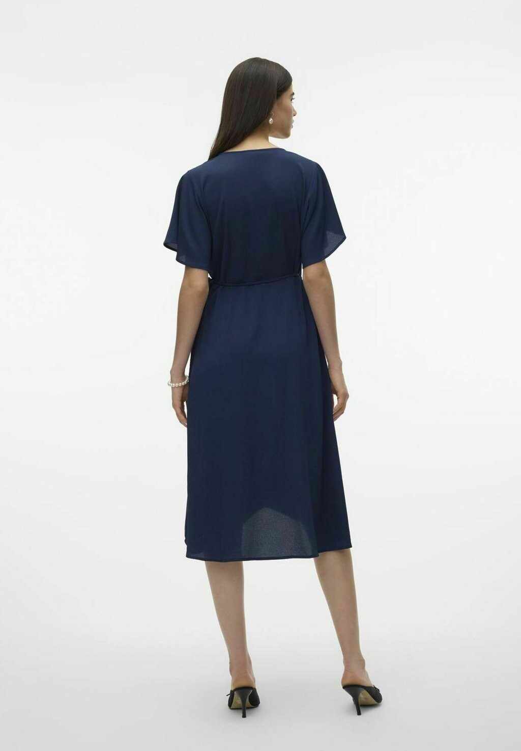

Дневное платье VMSAKI SS CALF WRAP GA NOOS Vero Moda, темно-синий