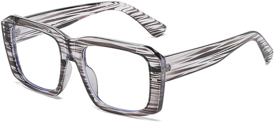 

Популярные модные квадратные женские солнцезащитные очки в винтажном стиле с заклепками, панк-стиль, мужские сине-зеленые очки с защитой от УФ-излучения UV400 и прозрачными линзами HYYZZC, Gray Stripe Clear