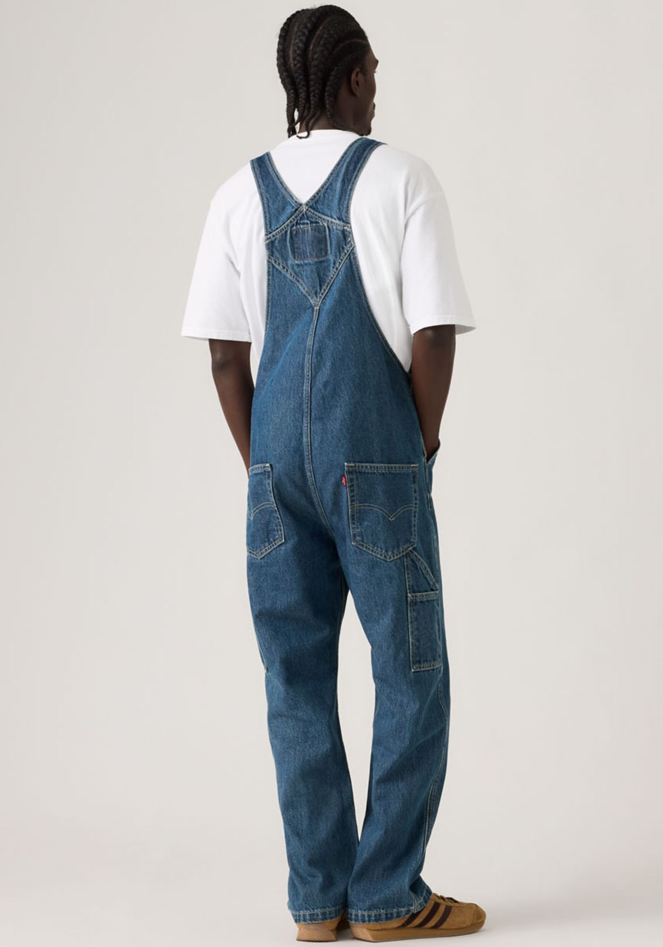 LEVI'S  Джинсовые комбинезоны свободного кроя в темно-синем цвете — фото 4