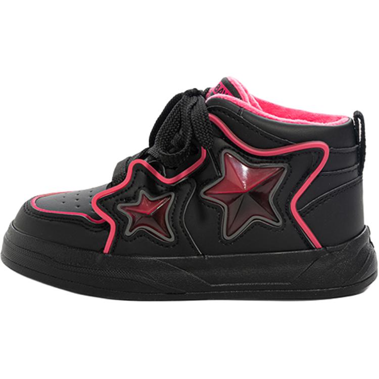 

Babaya Антискользящие и износостойкие утепленные мид-топ детские скейтбординг кроссовки Black Pink Kids'