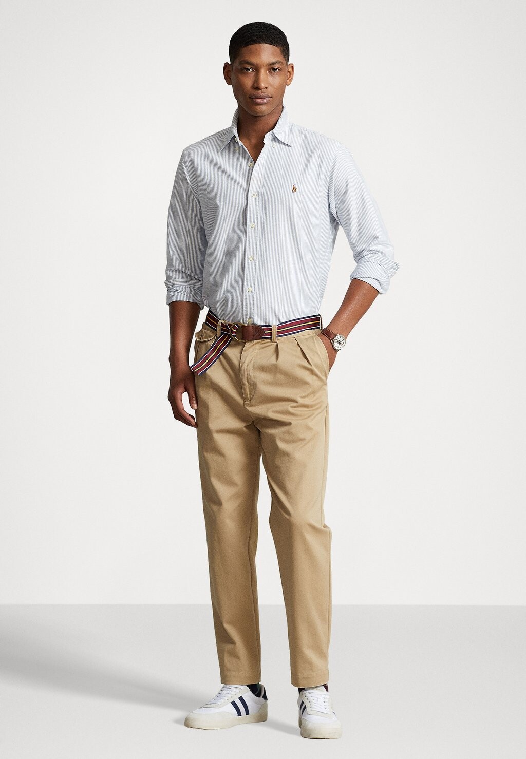 Рубашка SLIM FIT OXFORD SHIRT Polo Ralph Lauren, синий/белый — фото 2