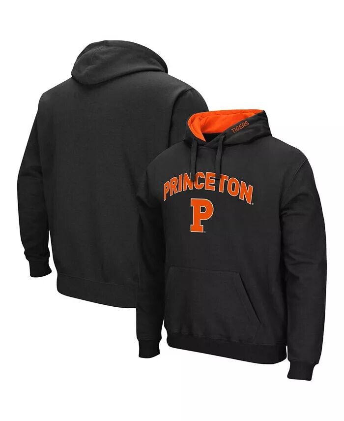 

Мужской черный пуловер с капюшоном Princeton Tigers Arch и логотипом Colosseum