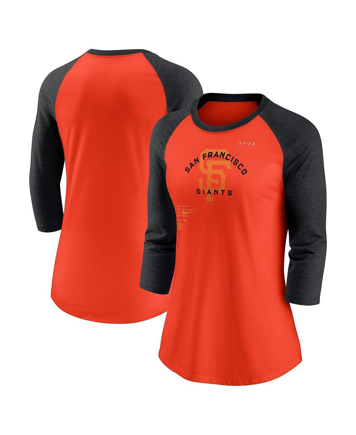 

Женская оранжево-черная футболка San Francisco Giants Next Up Tri-Blend реглан с рукавами 3/4 Nike, Черный, Женская оранжево-черная футболка San Francisco Giants Next Up Tri-Blend реглан с рукавами 3/4 Nike