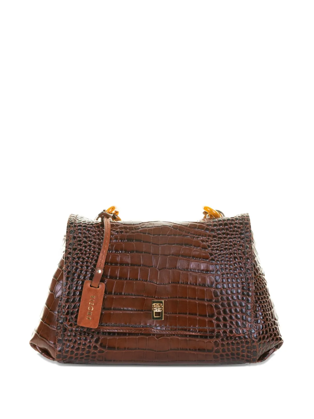 

Клатч с тиснением в виде цепочки Visona`, коричневый