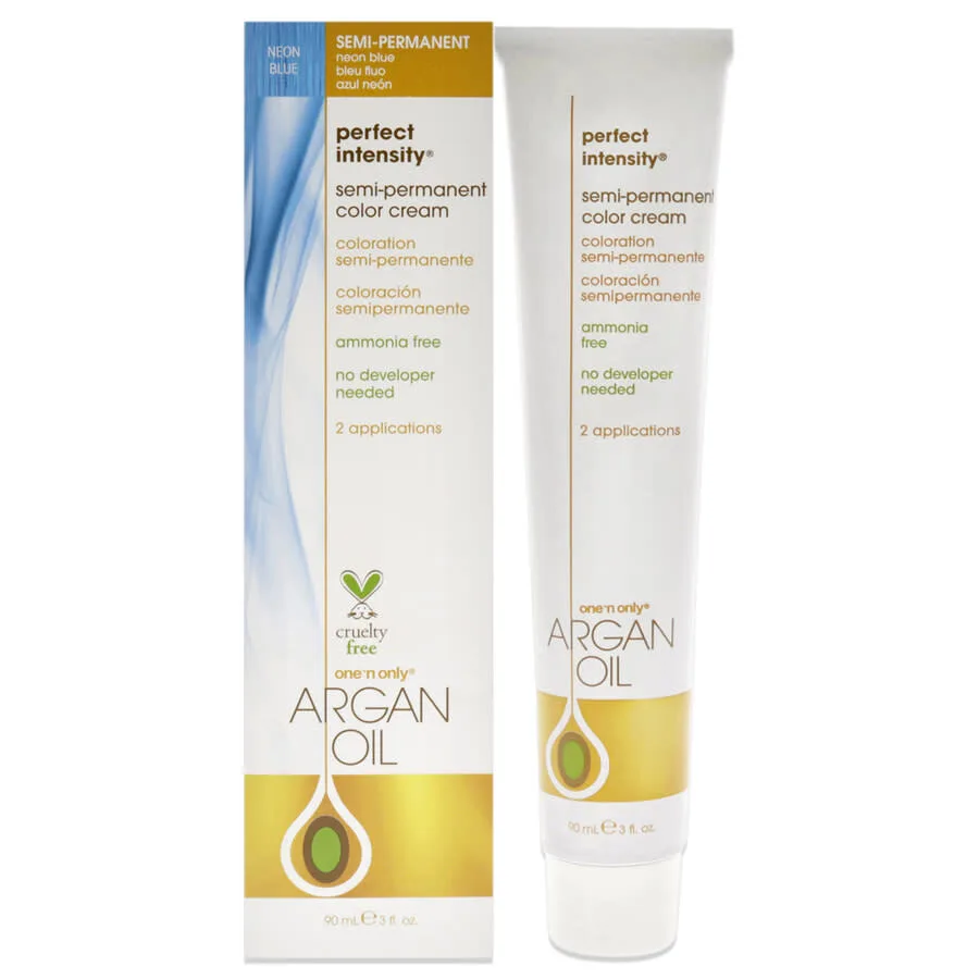 One n Only Argan Oil Крем для полуперманентного окрашивания волос Perfect Intensity 3 унции Неоново-синий Уход за волосами 840061000911