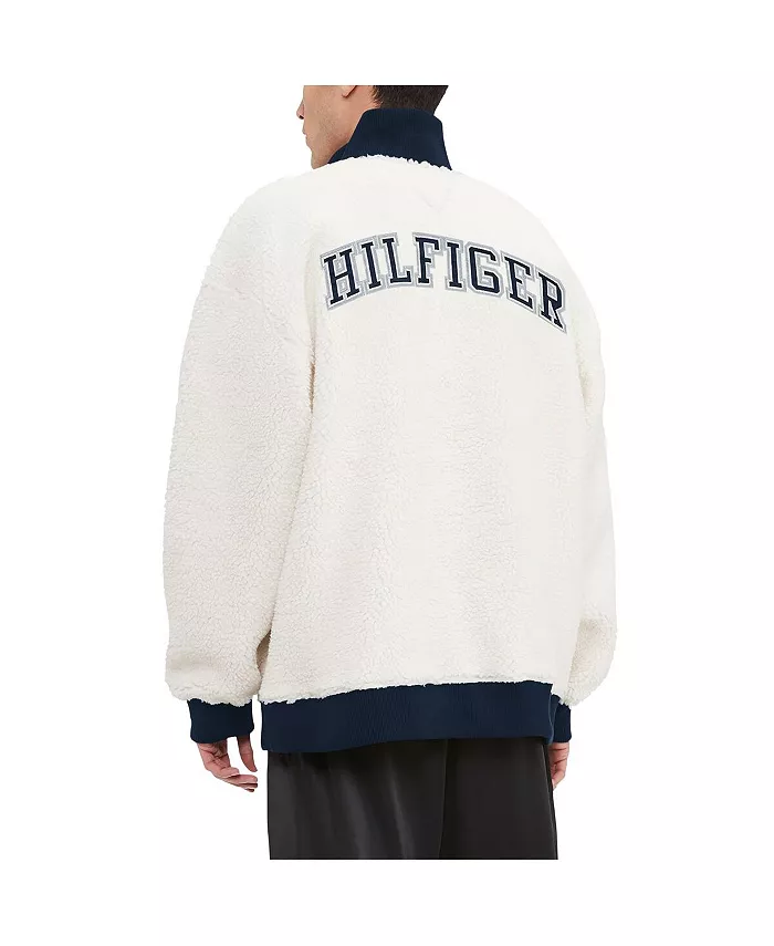 Мужская белая толстовка с начесом Dallas Cowboys Jordan на четверть молнии Tommy Hilfiger — фото 3