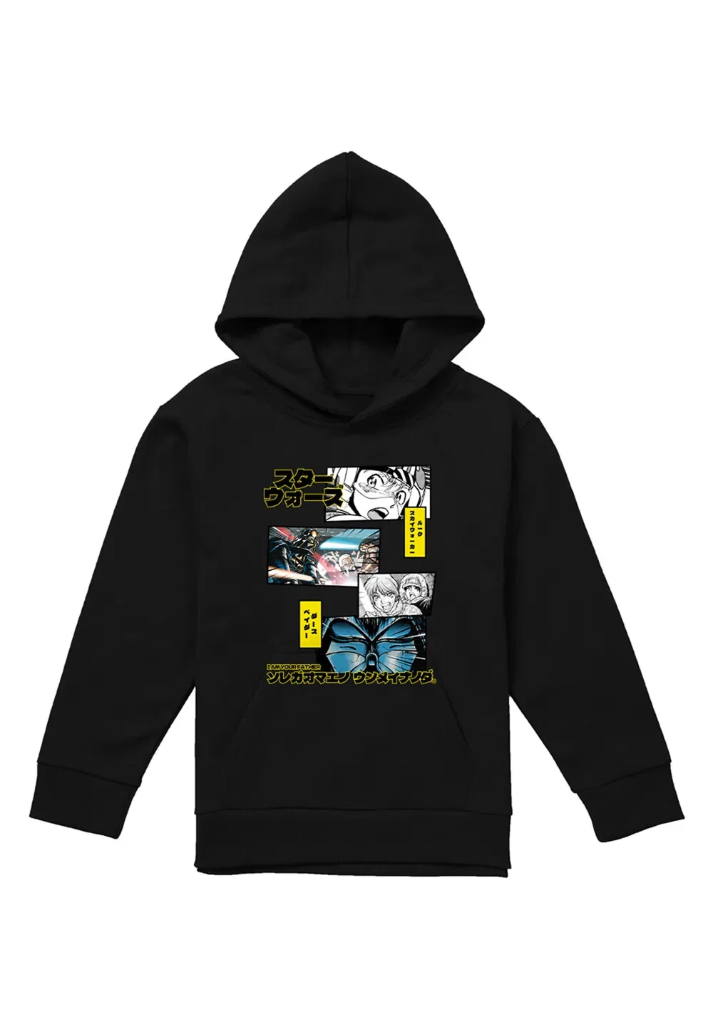 Детский худи с принтом Anakin и Darth Vader Disney, черный