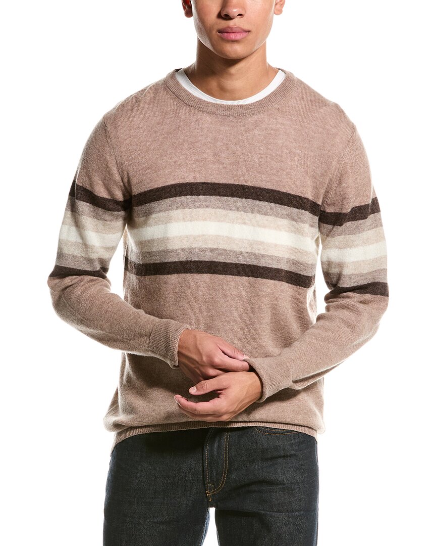 

Джемпер Brodie Cashmere Wool & Cashmere-Blend Blake Stripe, бежевый