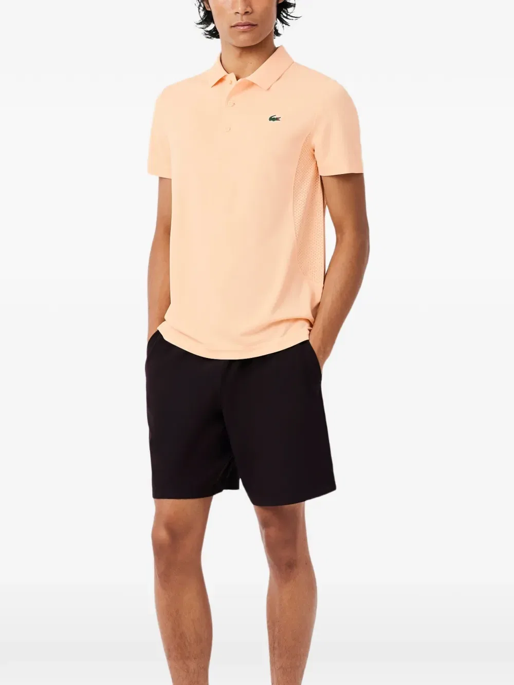 Шорты с поясом на завязках Lacoste, коричневый — фото 3