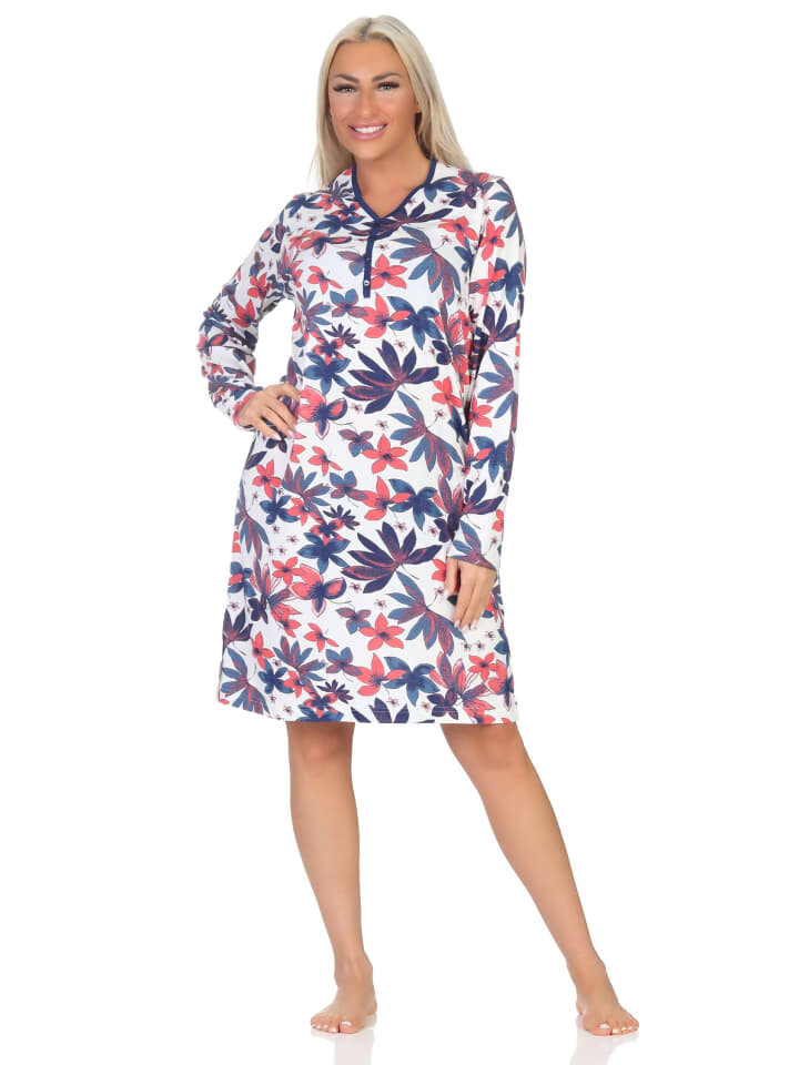 

Ночная рубашка NORMANN Langarm florale Optik, цвет allover