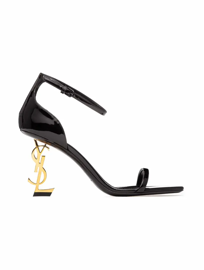 

Кожаные босоножки Opyum Saint Laurent, черный