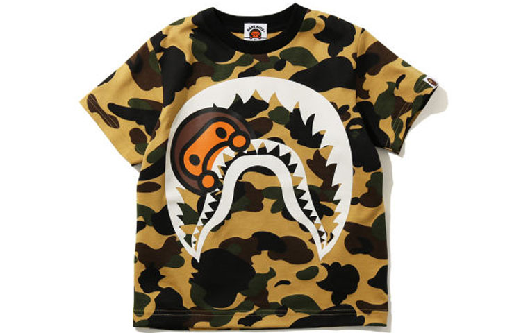 

Футболка с короткими рукавами Shark Series для детей A BATHING APE, коричневый